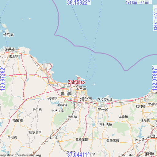 Zhifudao on map
