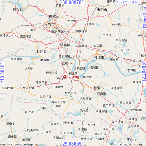 Zhicheng on map