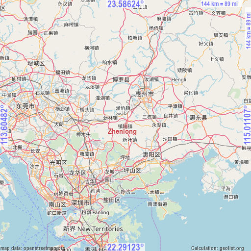 Zhenlong on map