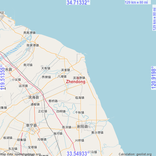 Zhendong on map