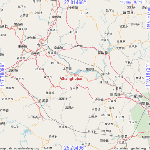 Zhanghuban on map