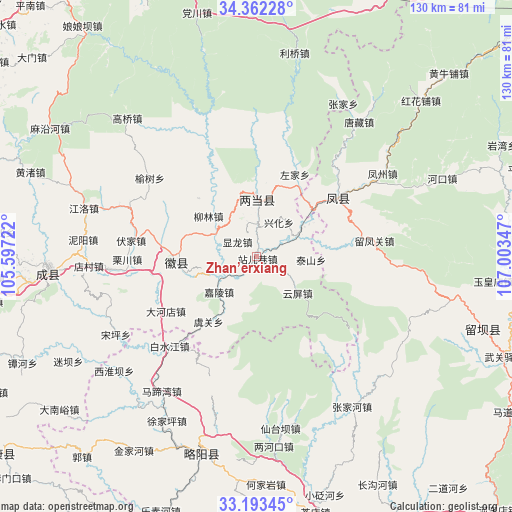 Zhan’erxiang on map