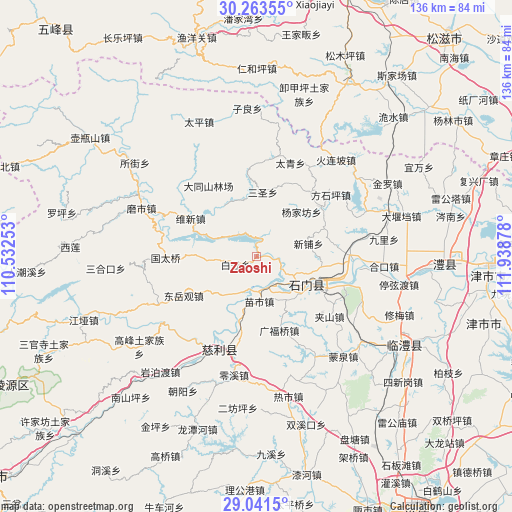 Zaoshi on map