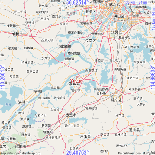 Yuyue on map