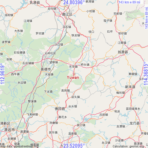 Yuwan on map