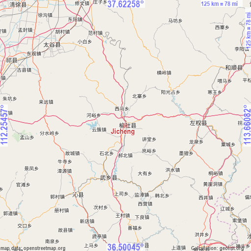 Jicheng on map