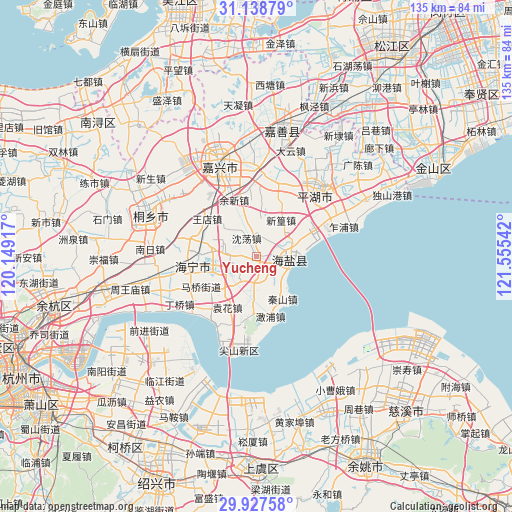 Yucheng on map