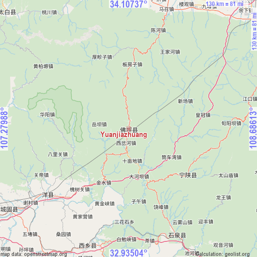 Yuanjiazhuang on map