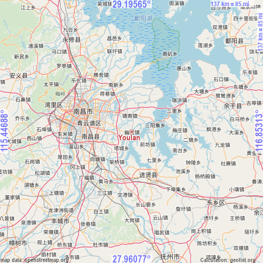 Youlan on map