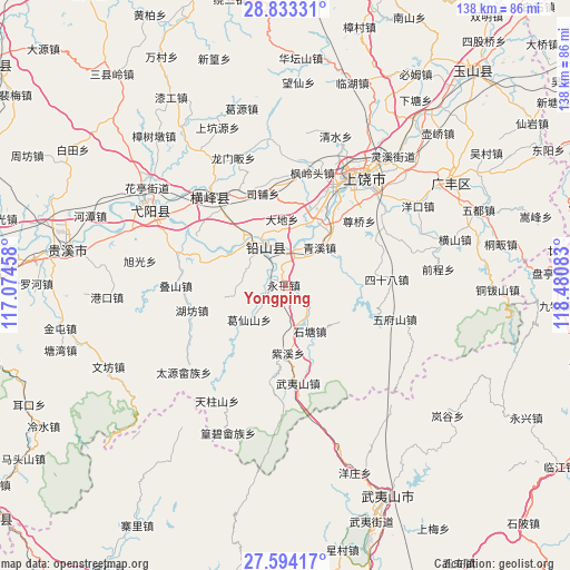 Yongping on map