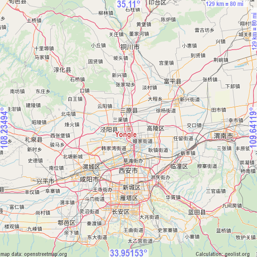 Yongle on map