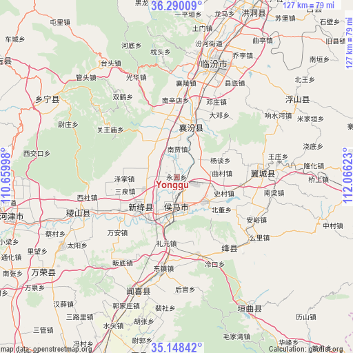 Yonggu on map