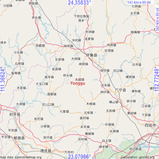 Yonggu on map