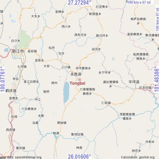 Yongbei on map