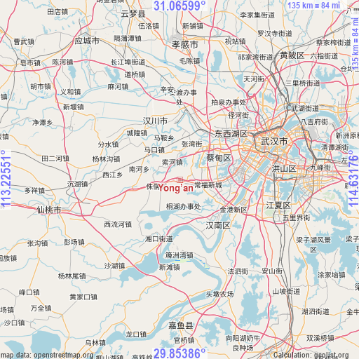 Yong’an on map