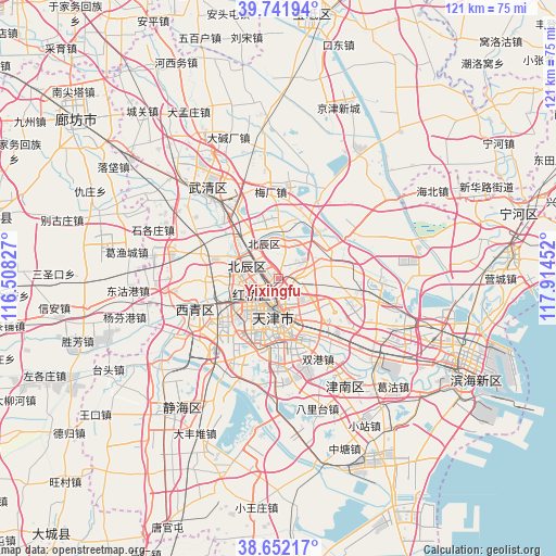 Yixingfu on map