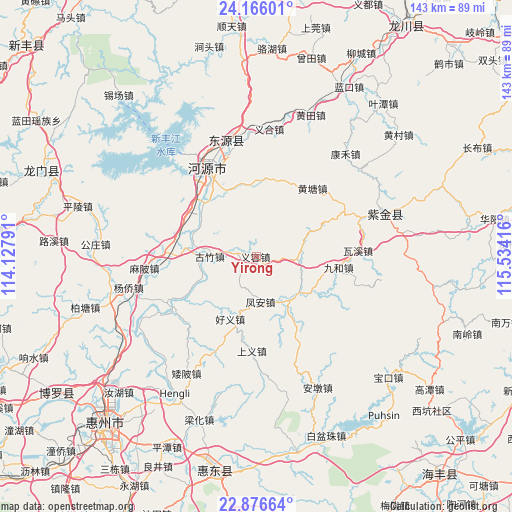 Yirong on map