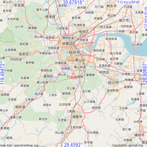 Yiqiao on map