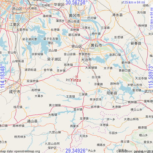 Yinzu on map