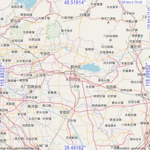 Yinliu on map