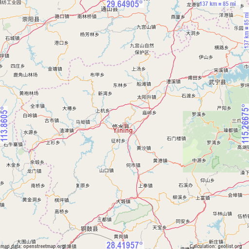 Yining on map