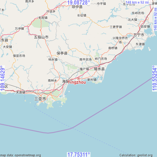 Yingzhou on map