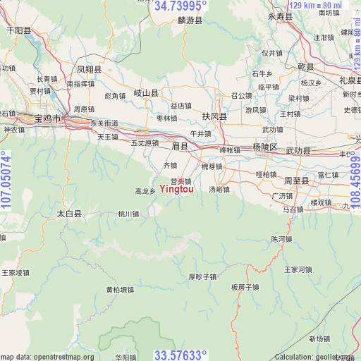 Yingtou on map