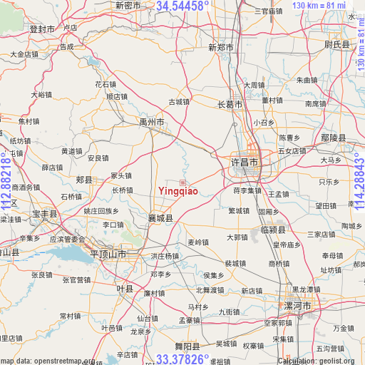Yingqiao on map