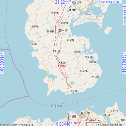 Yingli on map