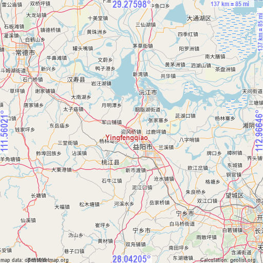 Yingfengqiao on map