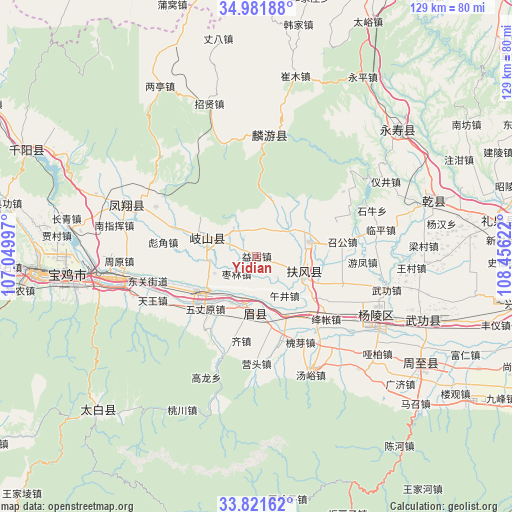 Yidian on map