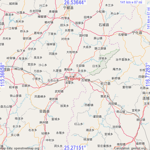 Yeping on map