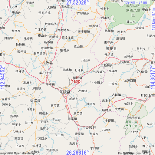 Yaopi on map