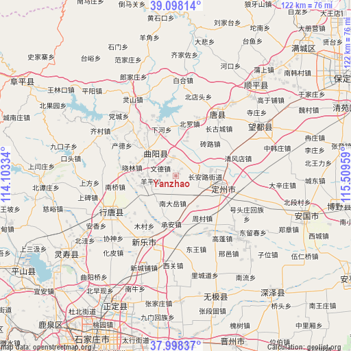 Yanzhao on map