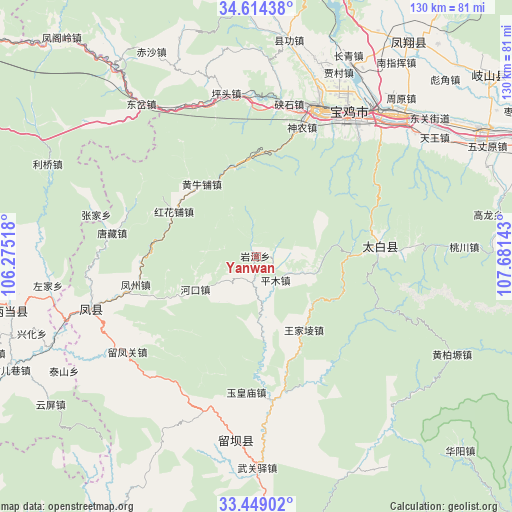 Yanwan on map