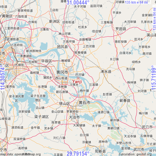Yanji on map