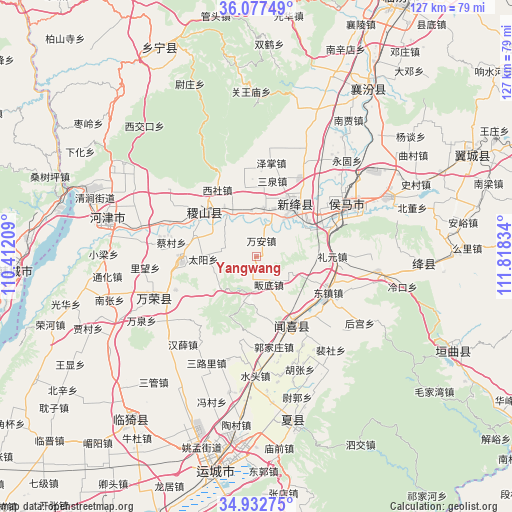 Yangwang on map