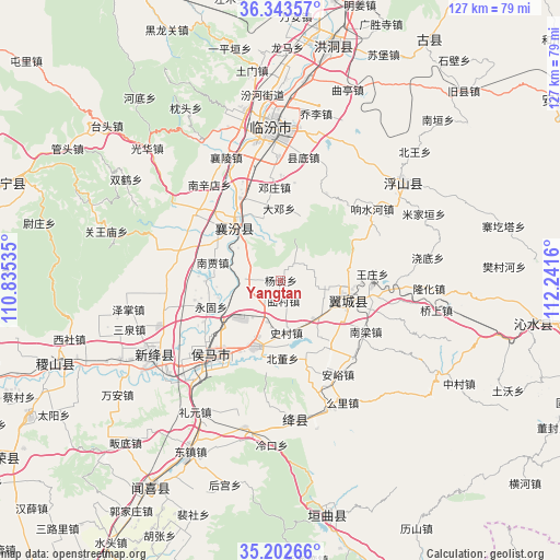 Yangtan on map