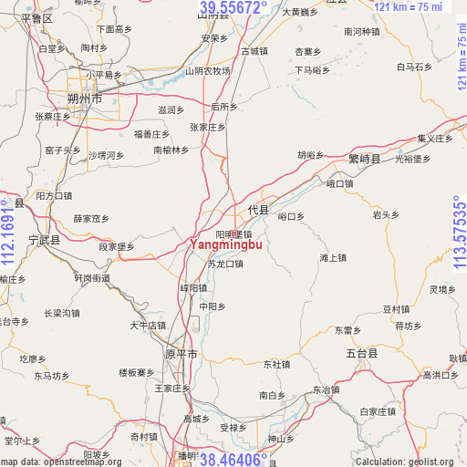 Yangmingbu on map