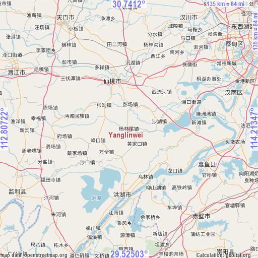 Yanglinwei on map