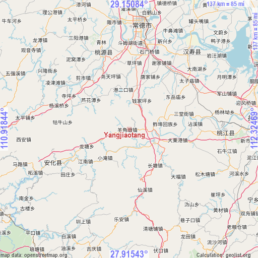 Yangjiaotang on map