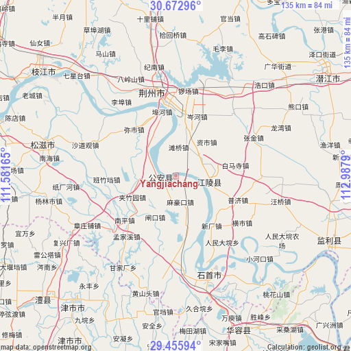 Yangjiachang on map