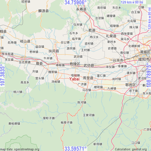 Yabai on map