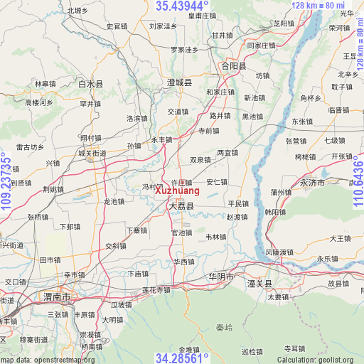 Xuzhuang on map