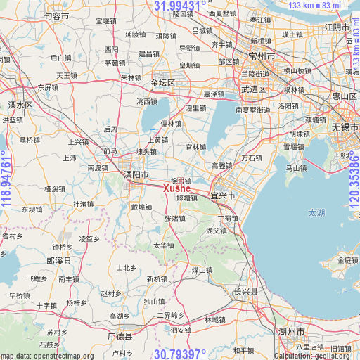 Xushe on map