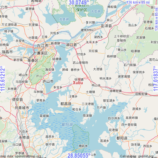 Xubu on map