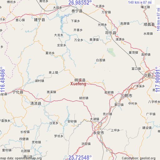 Xuefeng on map