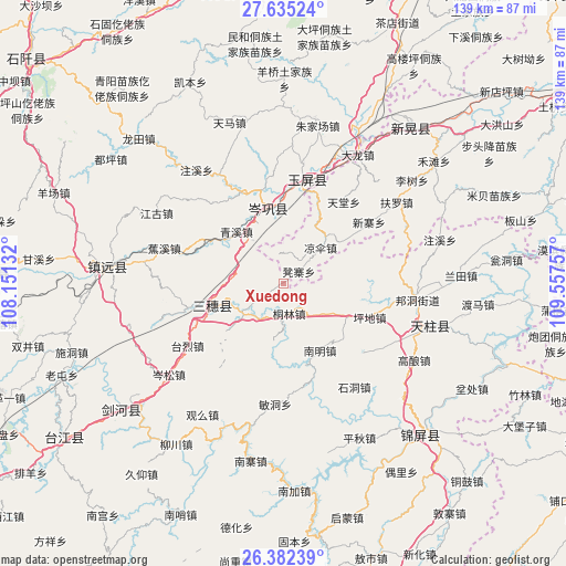 Xuedong on map