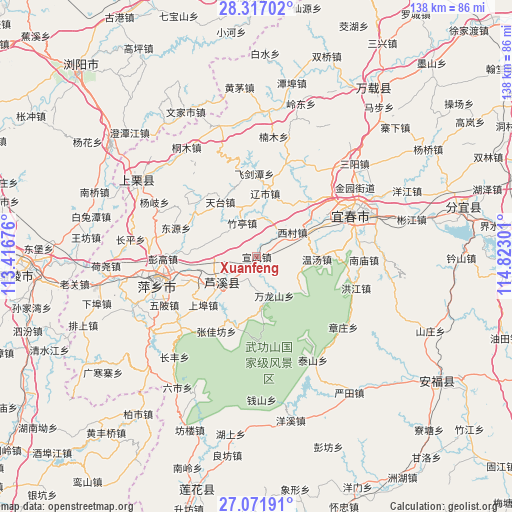 Xuanfeng on map