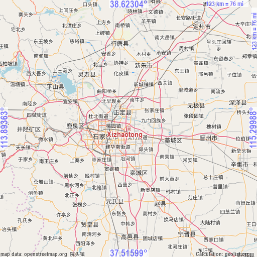 Xizhaotong on map